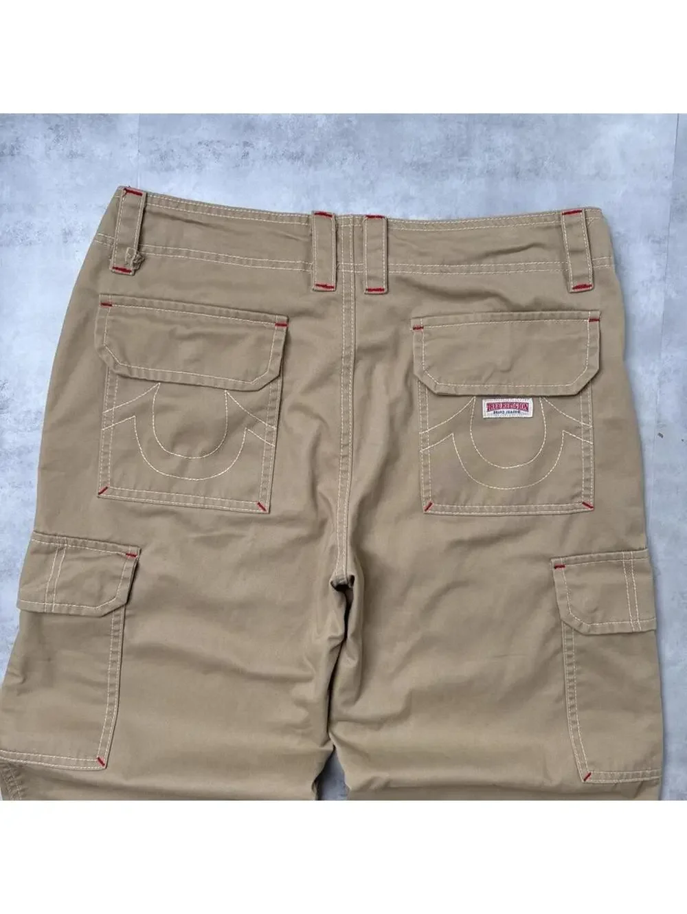 Y2K True Religion 00s cargo beige khaki pants
